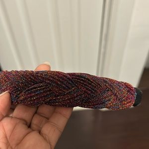 Red, blue , gold glittery headband